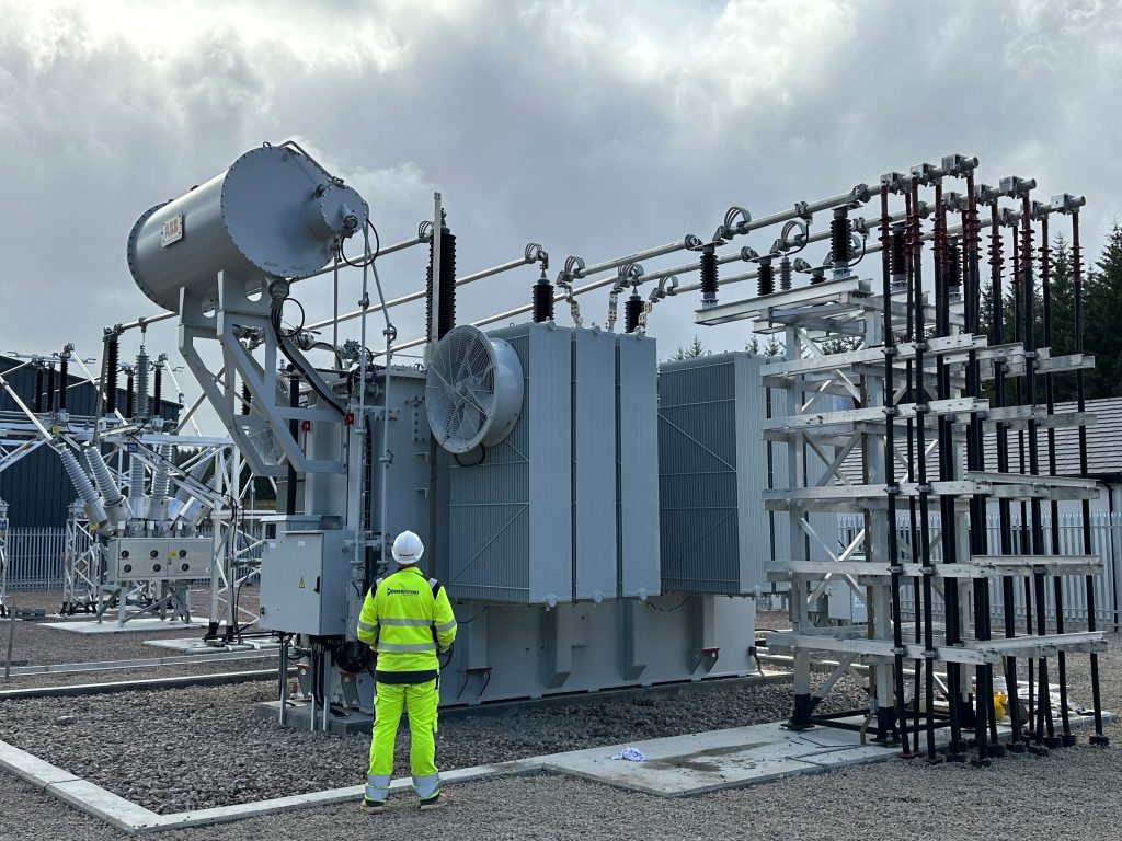 EBoP substation build for onshore wind farm – transformer lineup